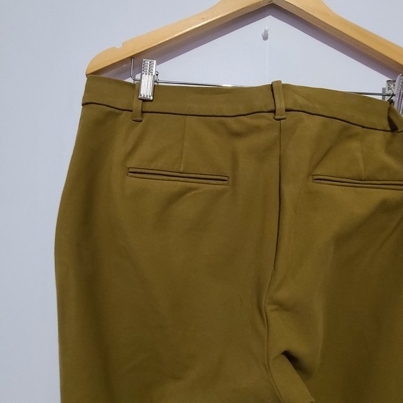 Ann Taylor olive green ankle cropped careerwear Pants with pockets, sz 10 - Picture 5 of 8